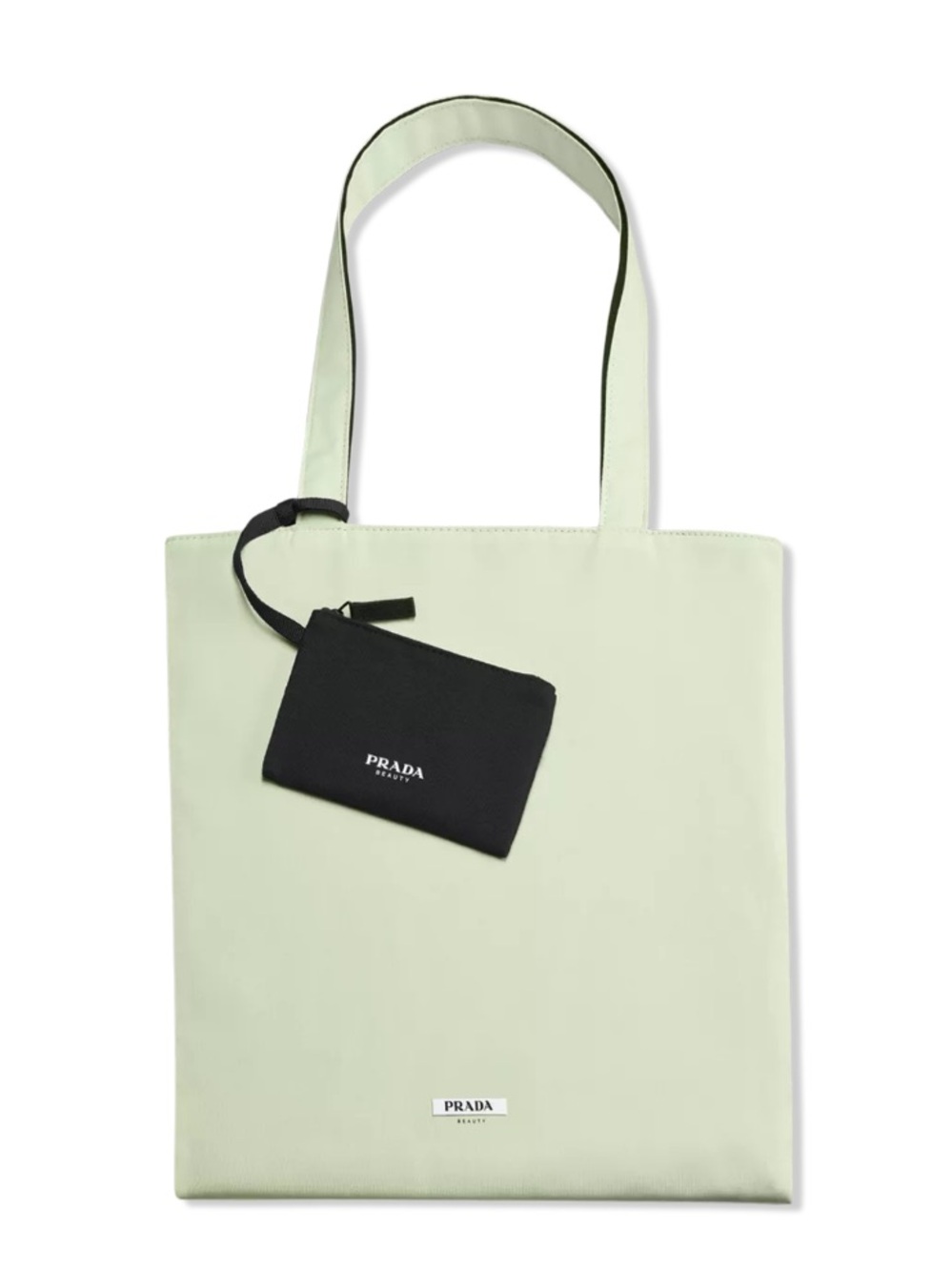 Prada Fragrances / Tote Bag + Pouch / Sage Green